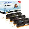 4 XL Toner für HP Alternativ CF540X   541X  542X  543X   (203X)    BMCY