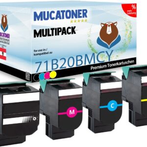 Kompatibel zu Lexmark 71B20BMCY0 Toner SET BLACK MAGENTA CYAN YELLOW